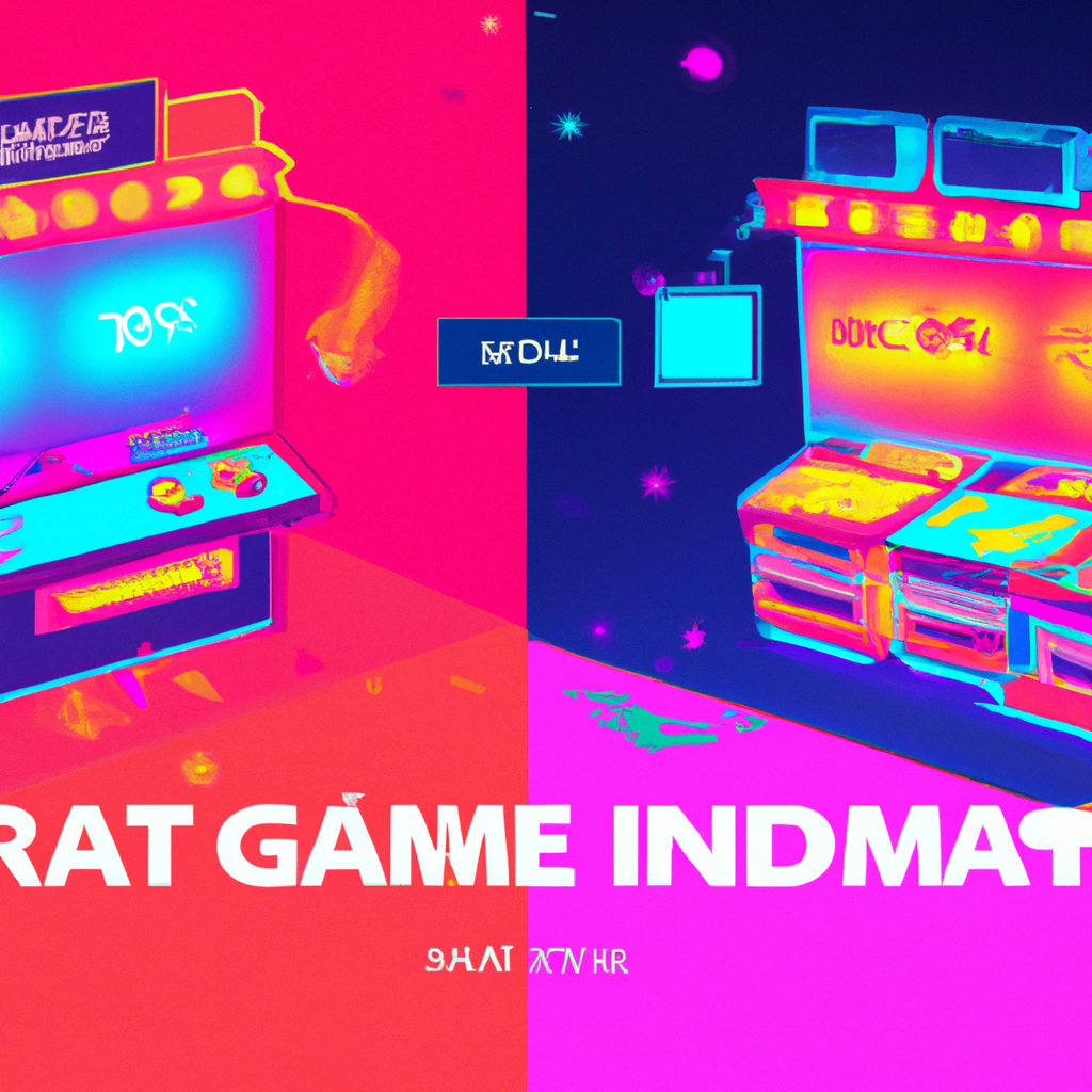 Hero: neon arcade lobby with multiple players and match UI